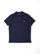 Dunkelblaues Stretch-Polo "Custom Slim Fit"