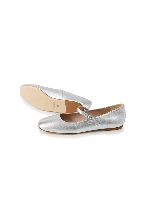 Silberfarbener Ballerina von Odare – Ansicht 2