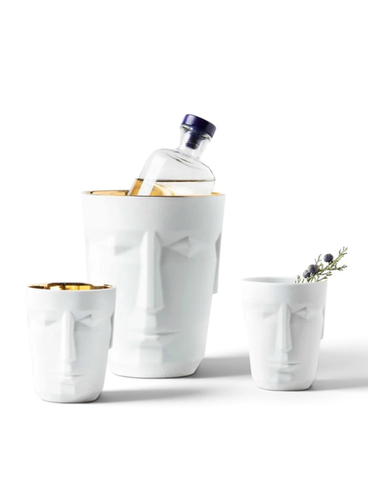 Becher Prometheus Satin White/Gold von Sieger by Fürstenberg – Ansicht 2