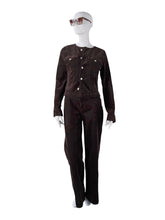 Dunkelbraune, kragenlose Cord-Jacke von 7 For All Mankind – Ansicht 2