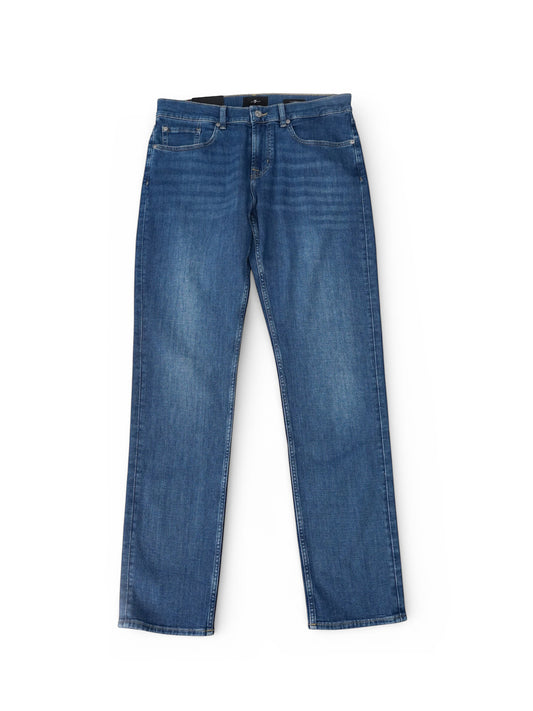 Mittelblaue Slimmy-Jeans mit Komfort-Stretch von 7 For All Mankind – Ansicht 2