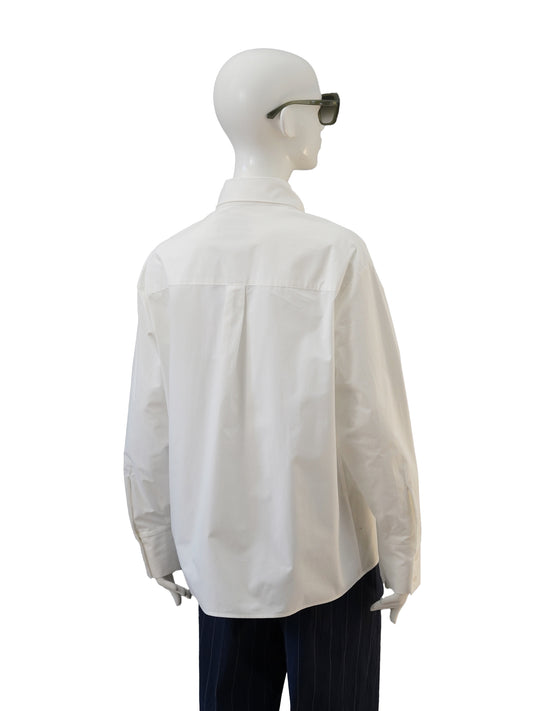 Weiße Bluse mit goldenen Knöpfen von Essentiel Antwerp – Ansicht 4