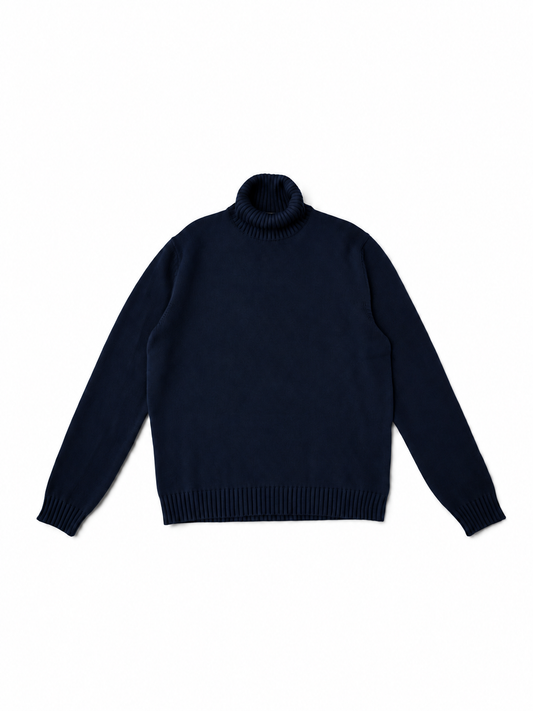Dunkelblauer Rollkragenpullover von Slowear – Ansicht 3