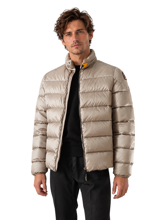 Beigefarbene Daunenjacke mit Perlmuttschimmer von Parajumpers