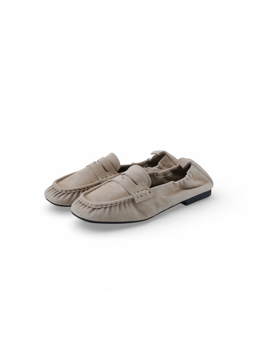 Sandfarbener Velours-Moccasin von Copenhagen Studios