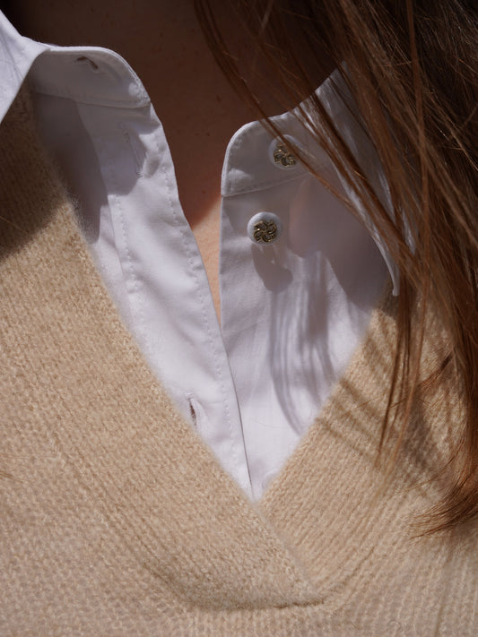 Weiße Bluse mit verkürztem Arm von Dorothee Schumacher – Ansicht 2