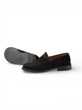 Espressofarbener Velours-Loafer von Toc – Ansicht 2