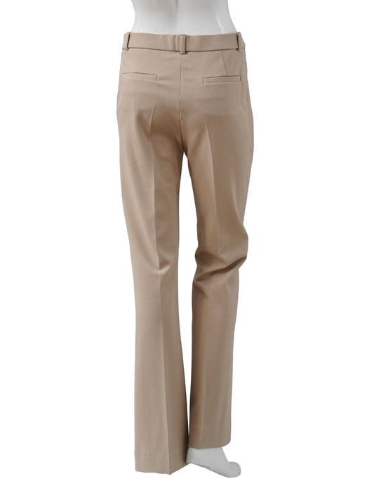 Sandfarbene, gerade geschnittene Jersey-Hose von Seductive – Ansicht 3