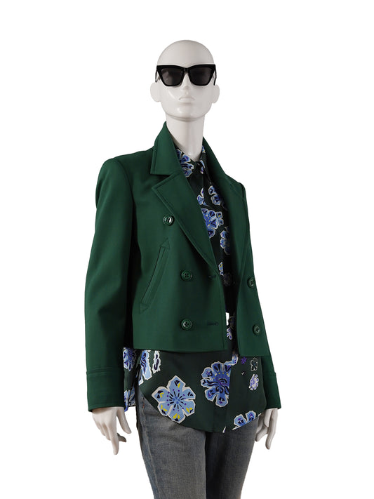 Grasgrüner, doppelreihiger Boxy-Blazer von Dorothee Schumacher