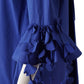 Blaues Cotton-Kleid mit Flower Details