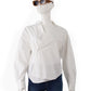 Weiße, asymetrische Cotton-Bluse