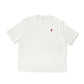 Weißes T-Shirt mit kleinem roten " Ami de Coeur " Logo