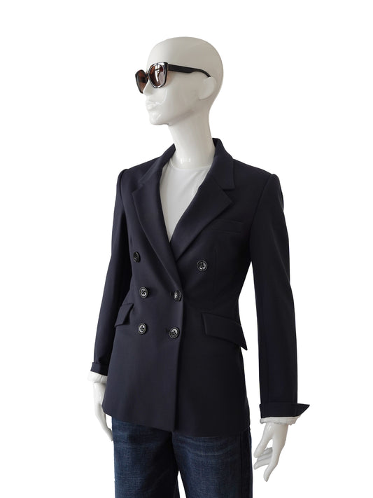 Nachtblauer, zweireihiger Jersey-Blazer von Dorothee Schumacher