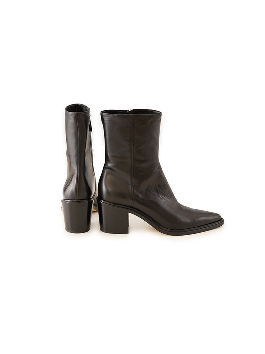 Schwarze Stiefelette aus softem Leder von Pomme d'Or