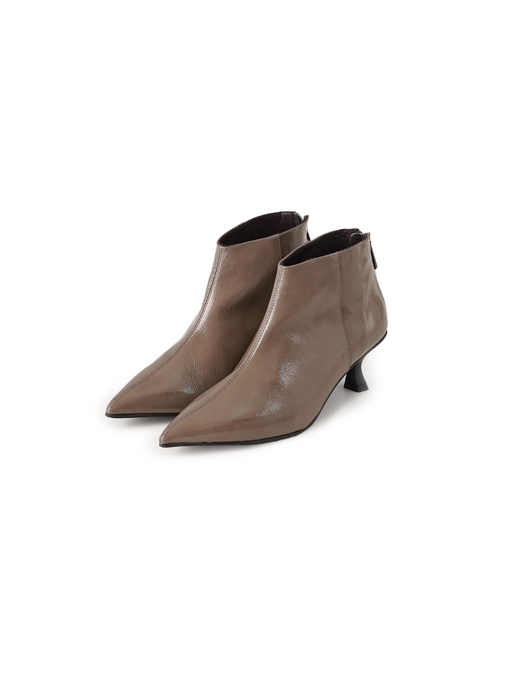 Taupe heeled ankle boots
