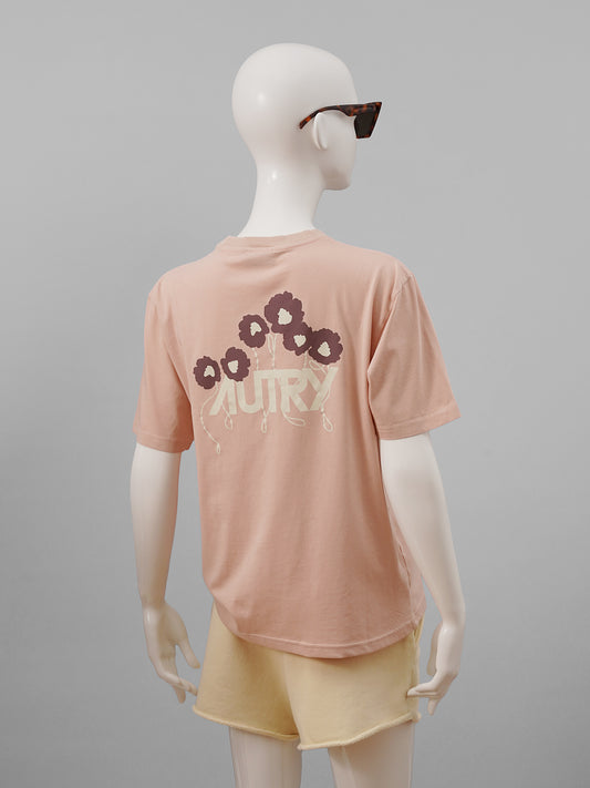 Rosafarbenes T-Shirt mit Rückenprint von Autry – Ansicht 2