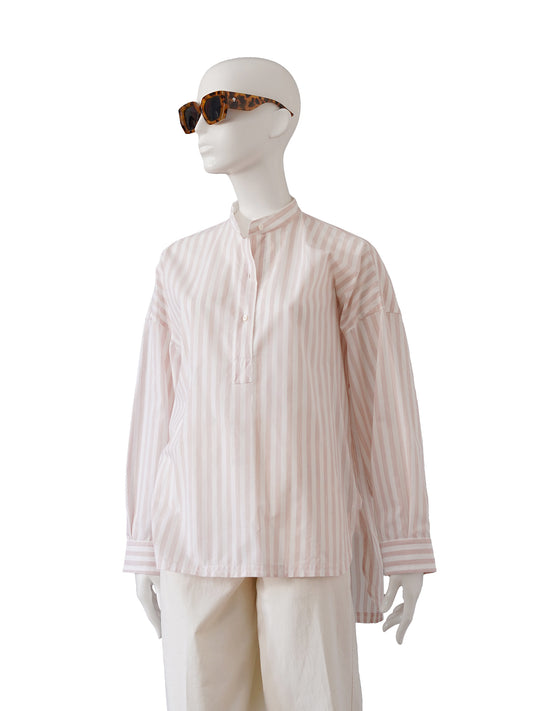 Weiß/Rosafarbene Oversize-Bluse von Le Sarte Pettegole