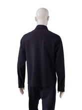Dunkelblaues Scuba-Overshirt von Harris Wharf London – Ansicht 2