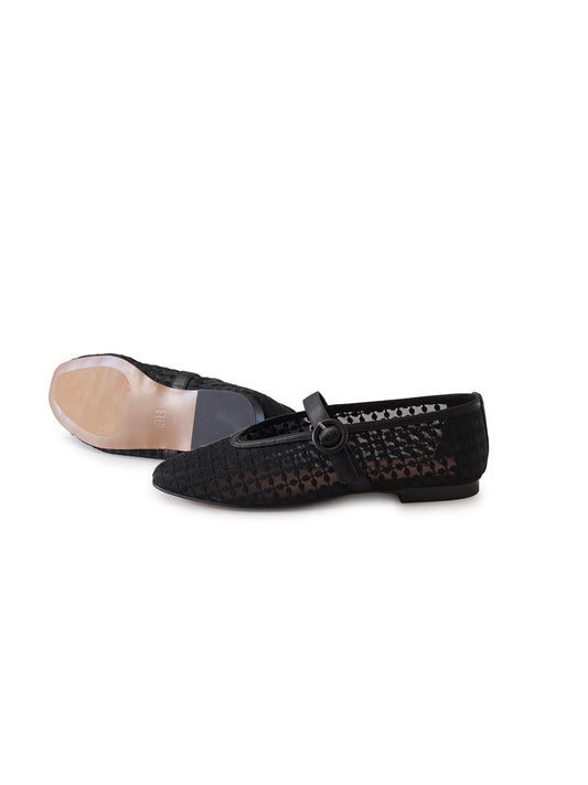 Schwarzer Mesh-Ballerina von Bibi Lou