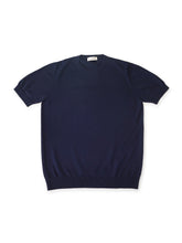 Dunkelblaues Strick-Shirt