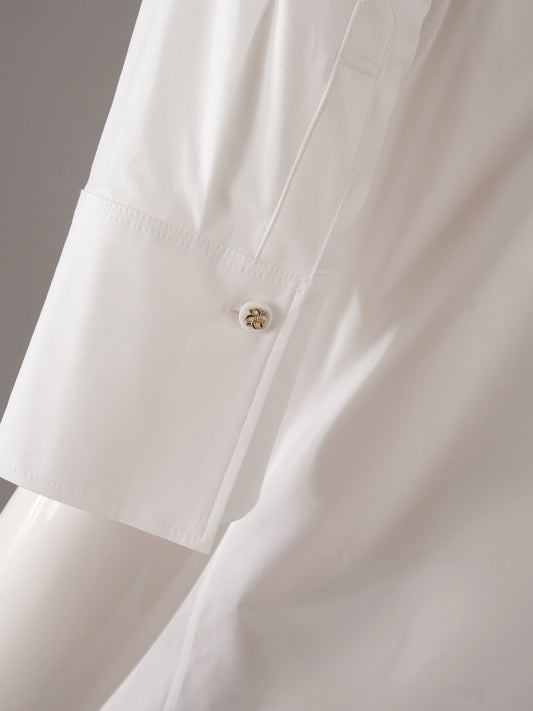 Weiße Bluse mit verkürztem Arm von Dorothee Schumacher – Ansicht 4