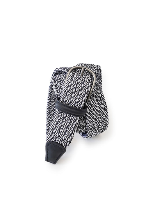 Weiß/Dunkelblauer Stretchgürtel von Anderson's