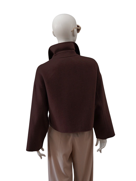 Schokoladenbraune Wolljacke von FFC – Ansicht 3