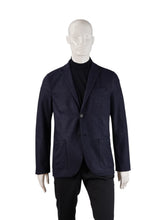 Dunkelblaues, meliertes Sakko