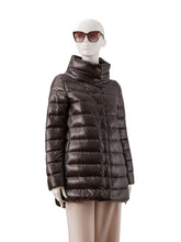 Dunkelbraune Daunenjacke