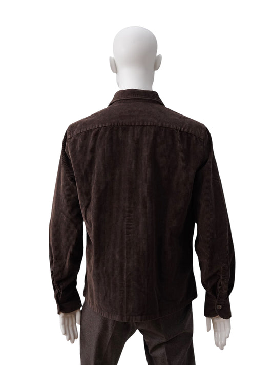 Dunkelbraunes Cord-Overshirt von Record Lux – Ansicht 3