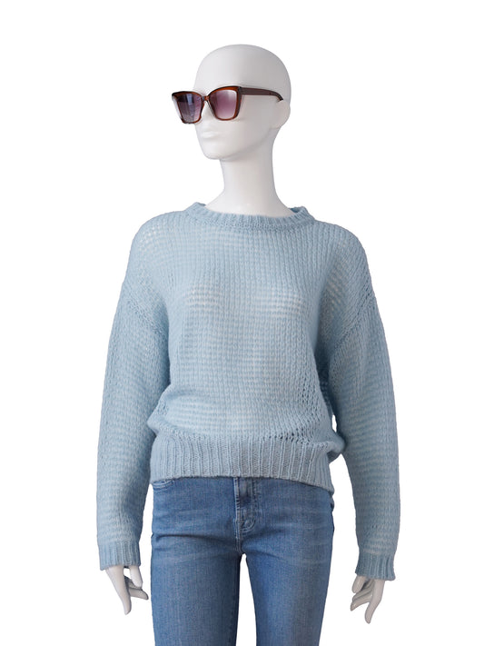 Blauer Pullover aus Kaschmir und Seide von 8cashmere