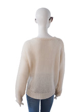 Cremefarbener Grobstrick-Pullover aus Kaschmir und Seide von 8cashmere – Ansicht 2