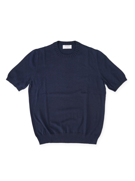 Dunkelblaues Strick-T-Shirt von Gran Sasso