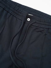 Dunkelblaue Jersey-Hose mit Bügelfalte von Stefan Brandt – Ansicht 2