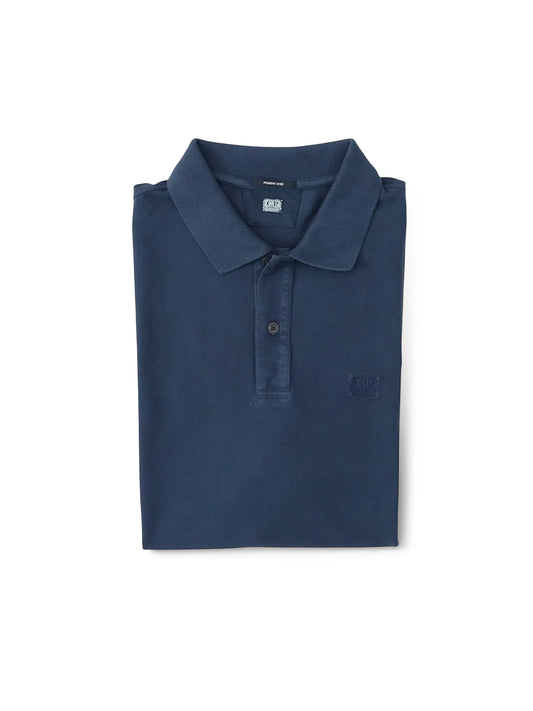 Dunkelblaues Poloshirt von C.P. Company – Ansicht 2