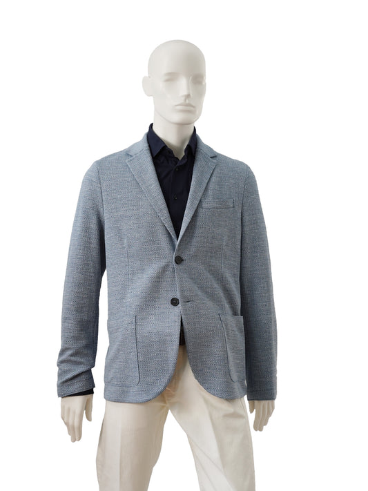 Hellblaues Sakko aus Loro Piana Jersey von Harris Wharf London