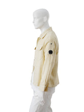 Sandfarbenes Overshirt aus Baumwolle und Leinen von C.P. Company – Ansicht 2