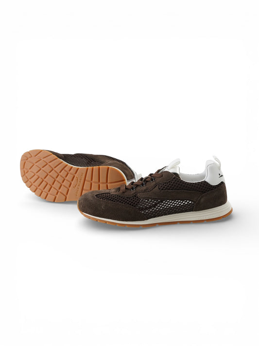 Dunkelbrauner, perforierter Sneaker von Voile Blanche – Ansicht 2