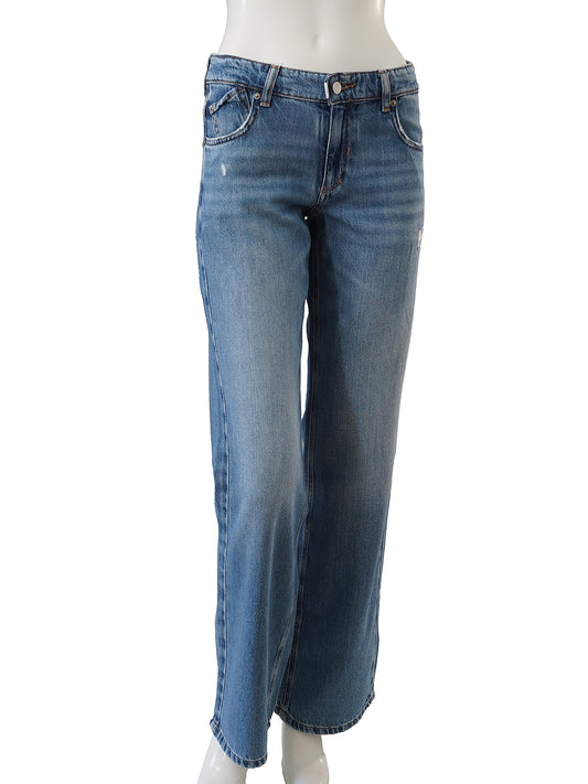 Blaue, leicht destroyte Jeans „The Baggy“ von PNTS