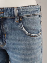 Blaue, leicht destroyte Jeans „The Baggy“ von PNTS – Ansicht 2