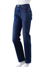 Blaue, gerade geschnittene Jeans mit hoher Taille von 7 For All Mankind – Ansicht 2