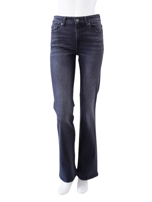 Schwarze, verwaschene Jeans mit dezentem Flare-Bein von 7 For All Mankind