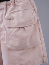 Rosafarbene Cargo-Shorts mit D-Ring-Gürtel von 10days – Ansicht 2
