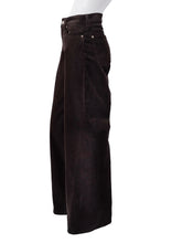 Dunkelbraune, weite Cordhose von 7 For All Mankind – Ansicht 2