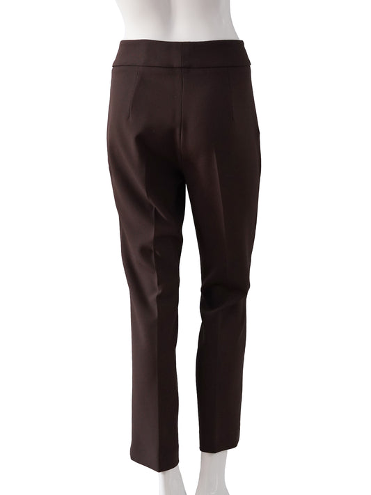 Dunkelbraune Ankle-Hose „Inez“ mit Goldknöpfen von Seductive – Ansicht 5