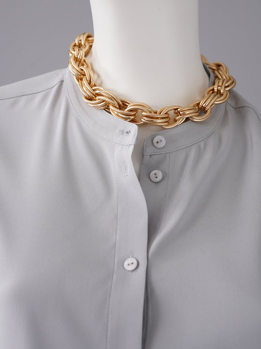 Goldene Gliederkette mit Doppelgliedern von Semicouture – Ansicht 2