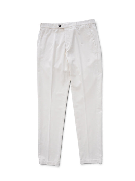 Cremefarbene Cordhose von Michael Coal – Ansicht von vorn