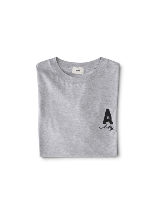 Graues T-Shirt mit Used-Effekten von Autry