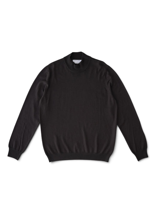 Espressobrauner Pullover mit Stehkragen von Gran Sasso
