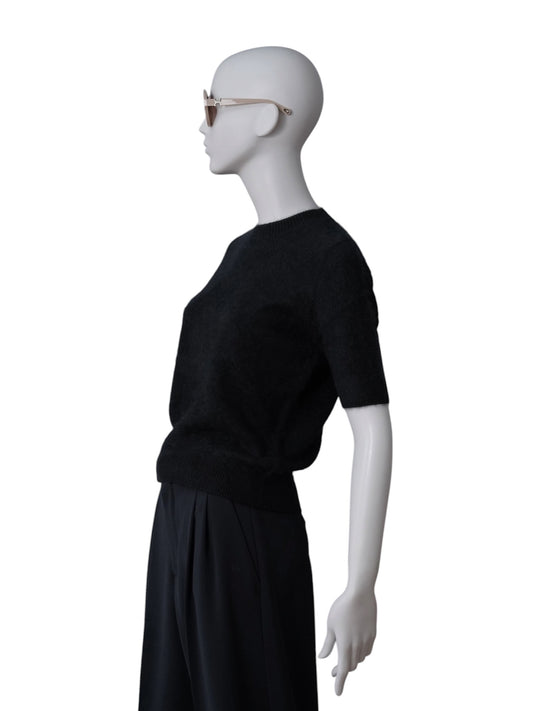 Schwarzer Kurzarmpullover aus Wolle und Kaschmir von Dorothee Schumacher – Ansicht 3